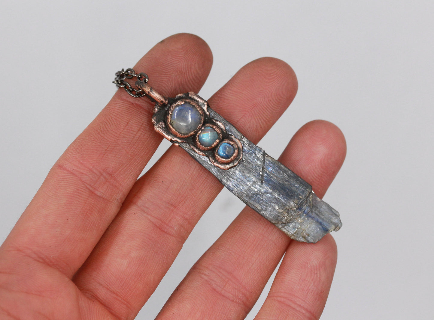 Blue Kyanite & Moonstone Necklace