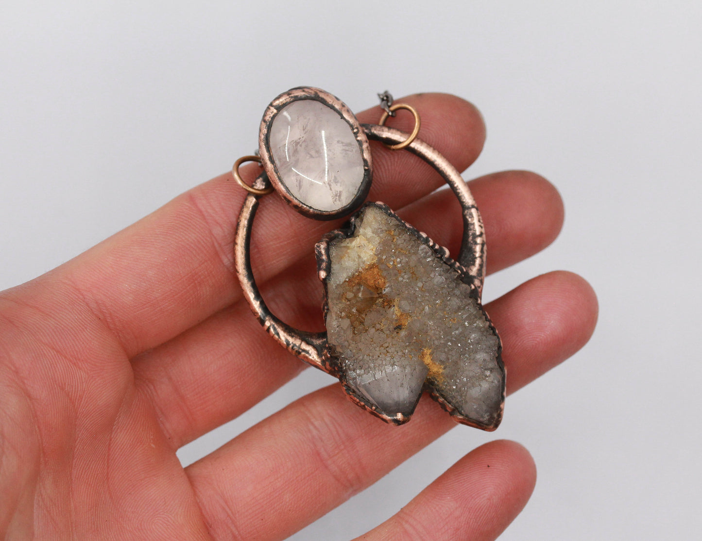 Spirit Quartz & Rose Quartz Necklace