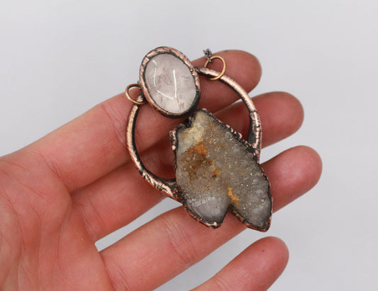 Spirit Quartz & Rose Quartz Necklace