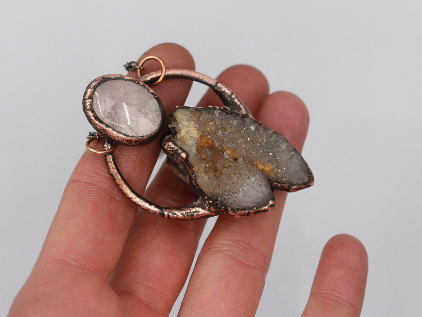 Spirit Quartz & Rose Quartz Necklace