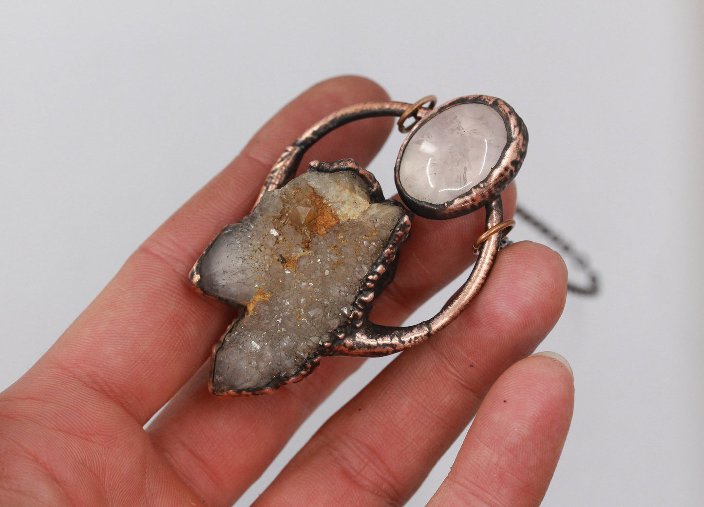 Spirit Quartz & Rose Quartz Necklace