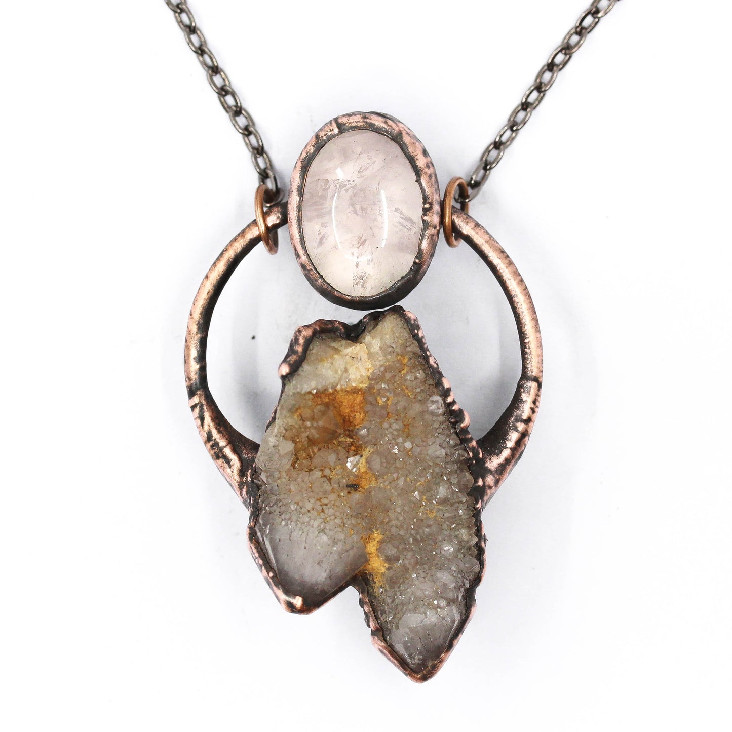 Spirit Quartz & Rose Quartz Necklace