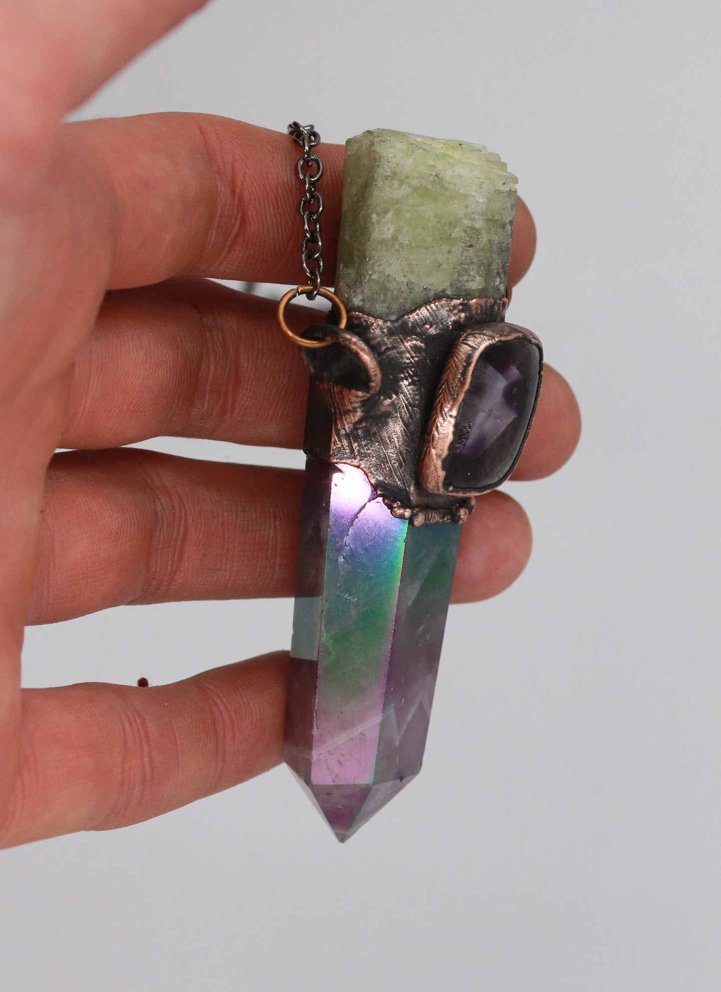 Aura Amethyst, Amethyst & Diopside Necklace