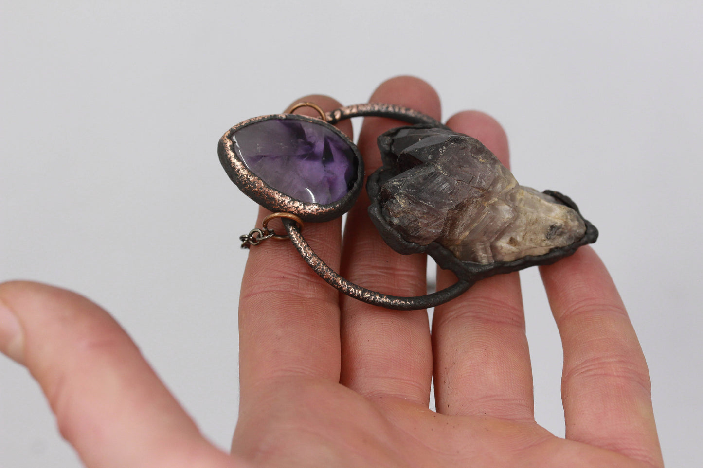 Chevron Amethyst Necklace