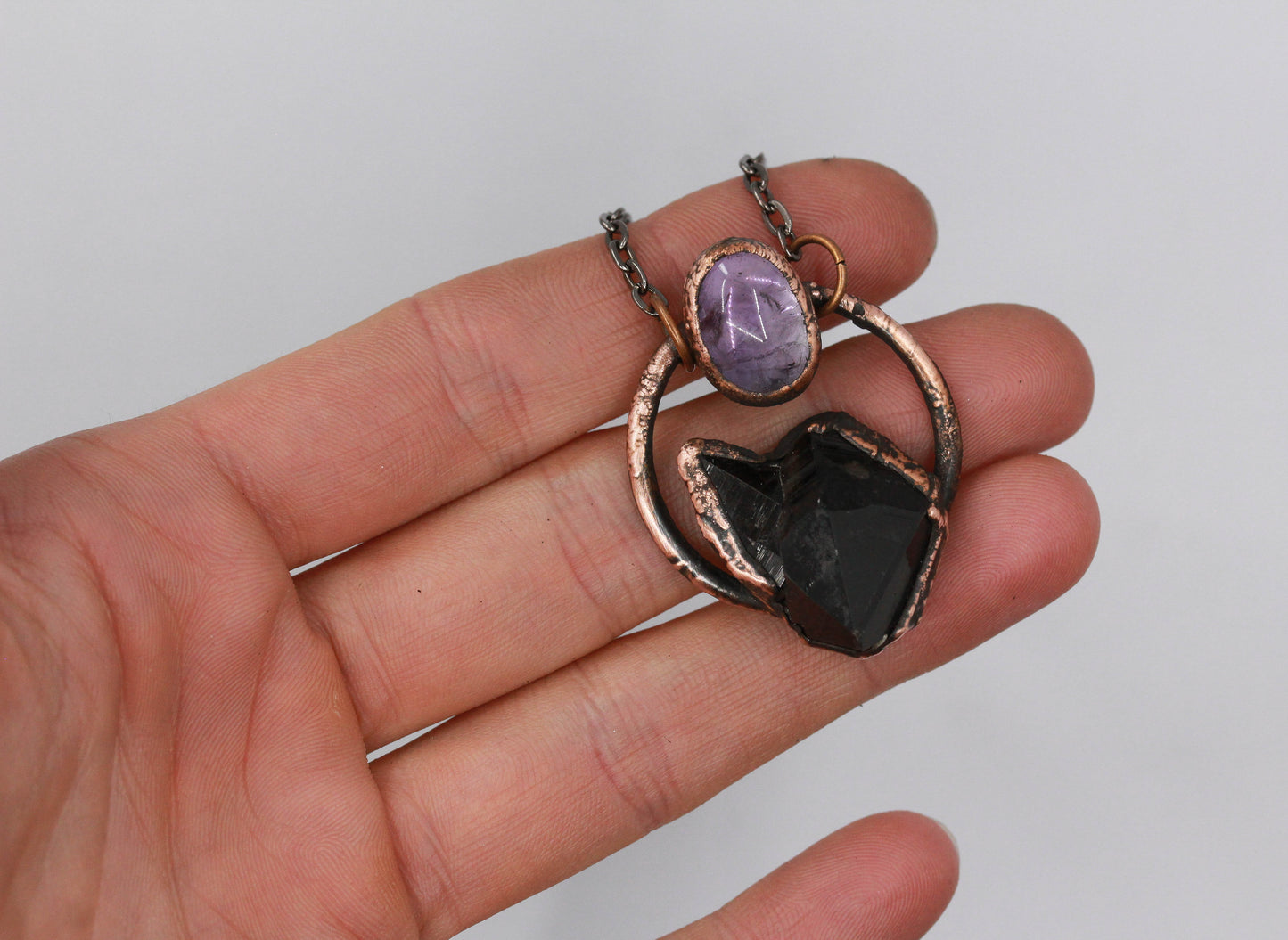 Smoky Quartz & Amethyst Necklace