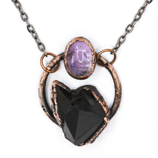 Smoky Quartz & Amethyst Necklace