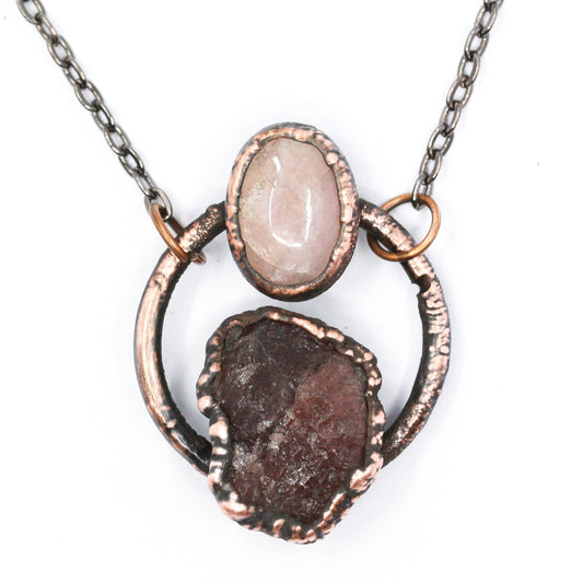 Cherry Tanzanite & Morganite Necklace