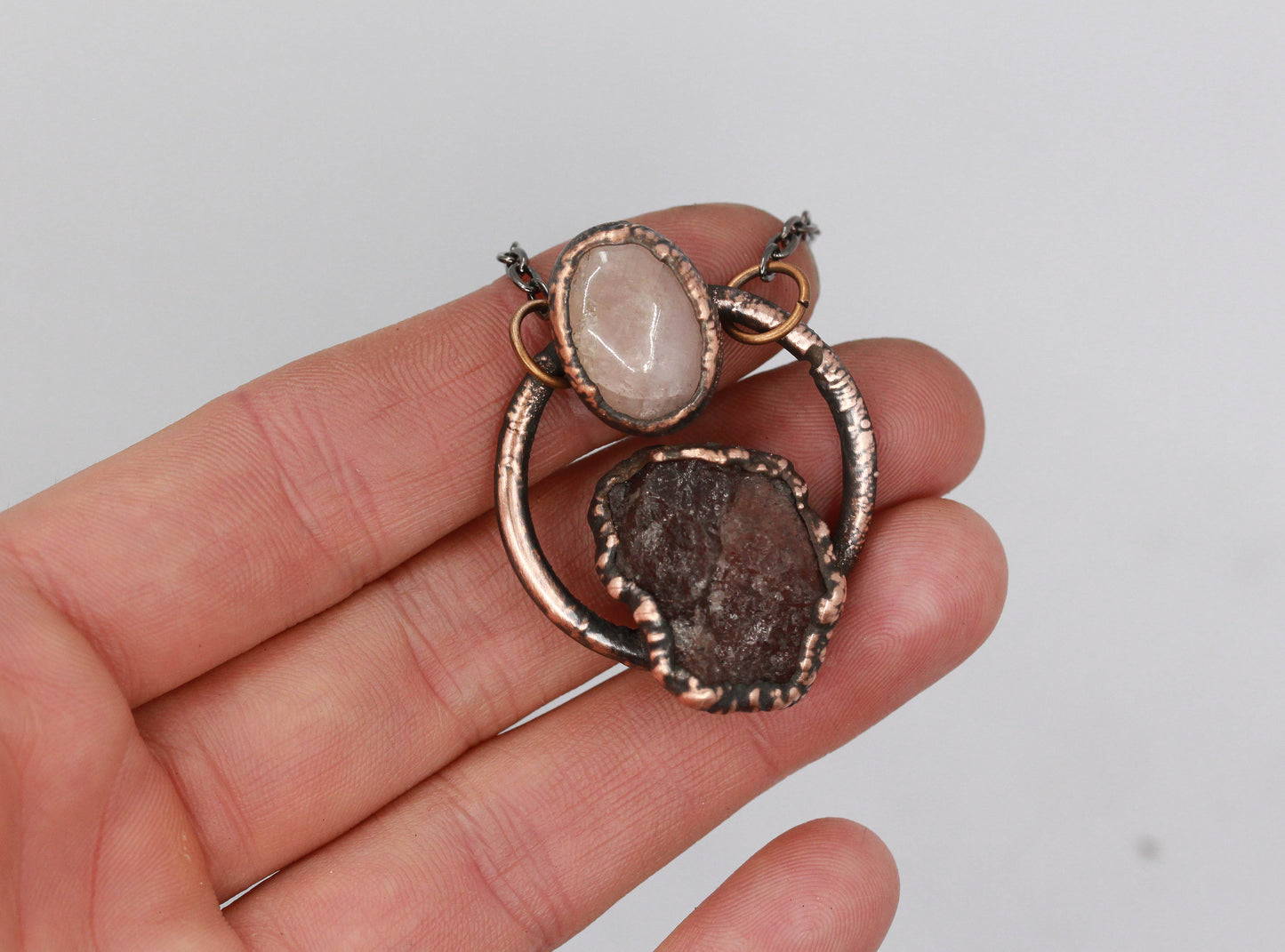 Cherry Tanzanite & Morganite Necklace
