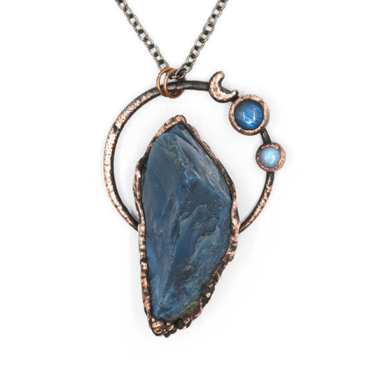 Owyhee Opal, Labradorite & Moonstone Necklace
