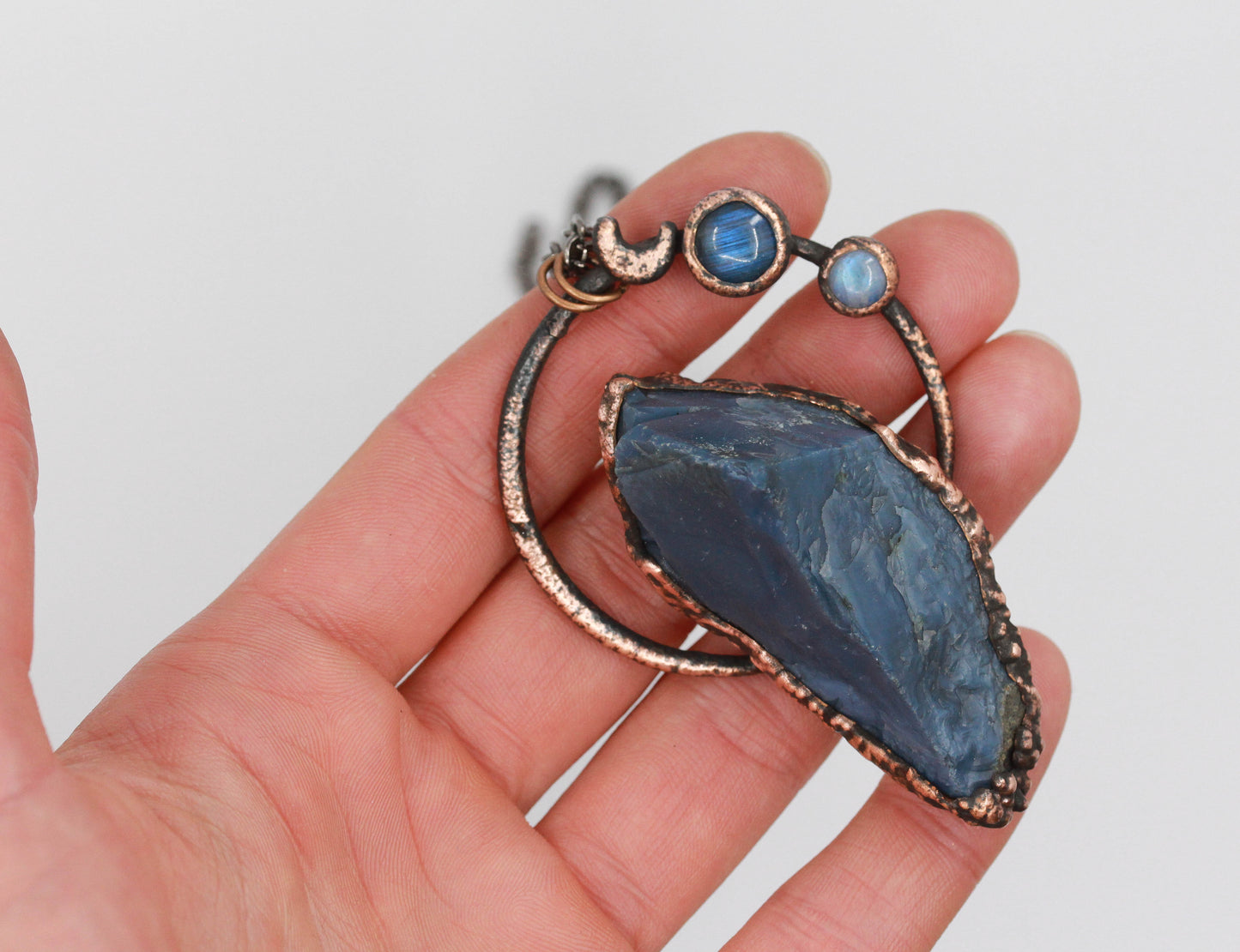 Owyhee Opal, Labradorite & Moonstone Necklace