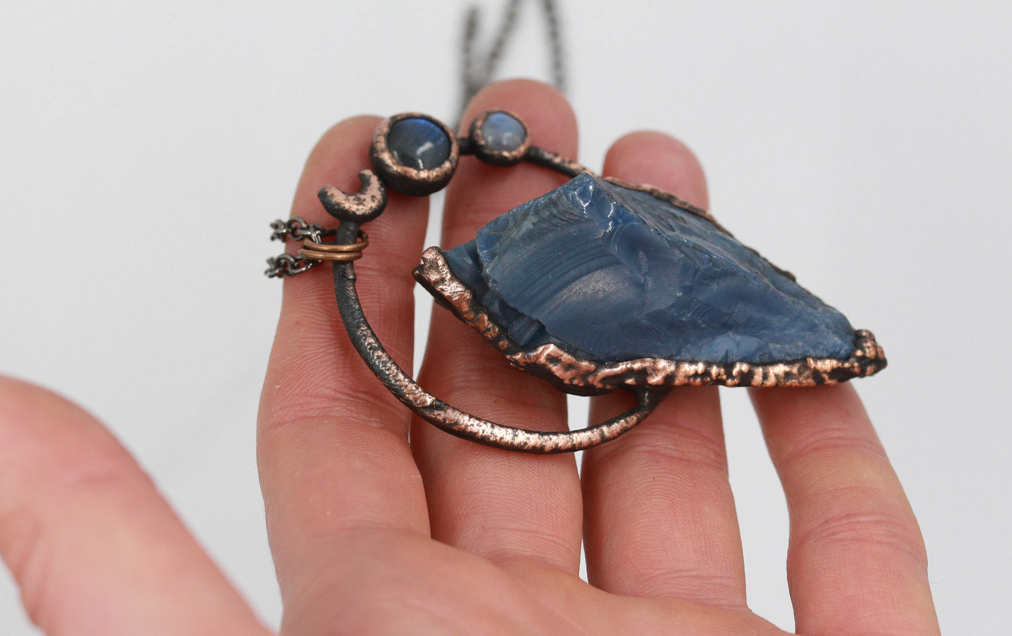 Owyhee Opal, Labradorite & Moonstone Necklace