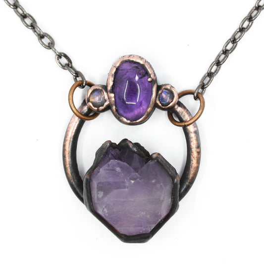 Amethyst & Moonstone Necklace