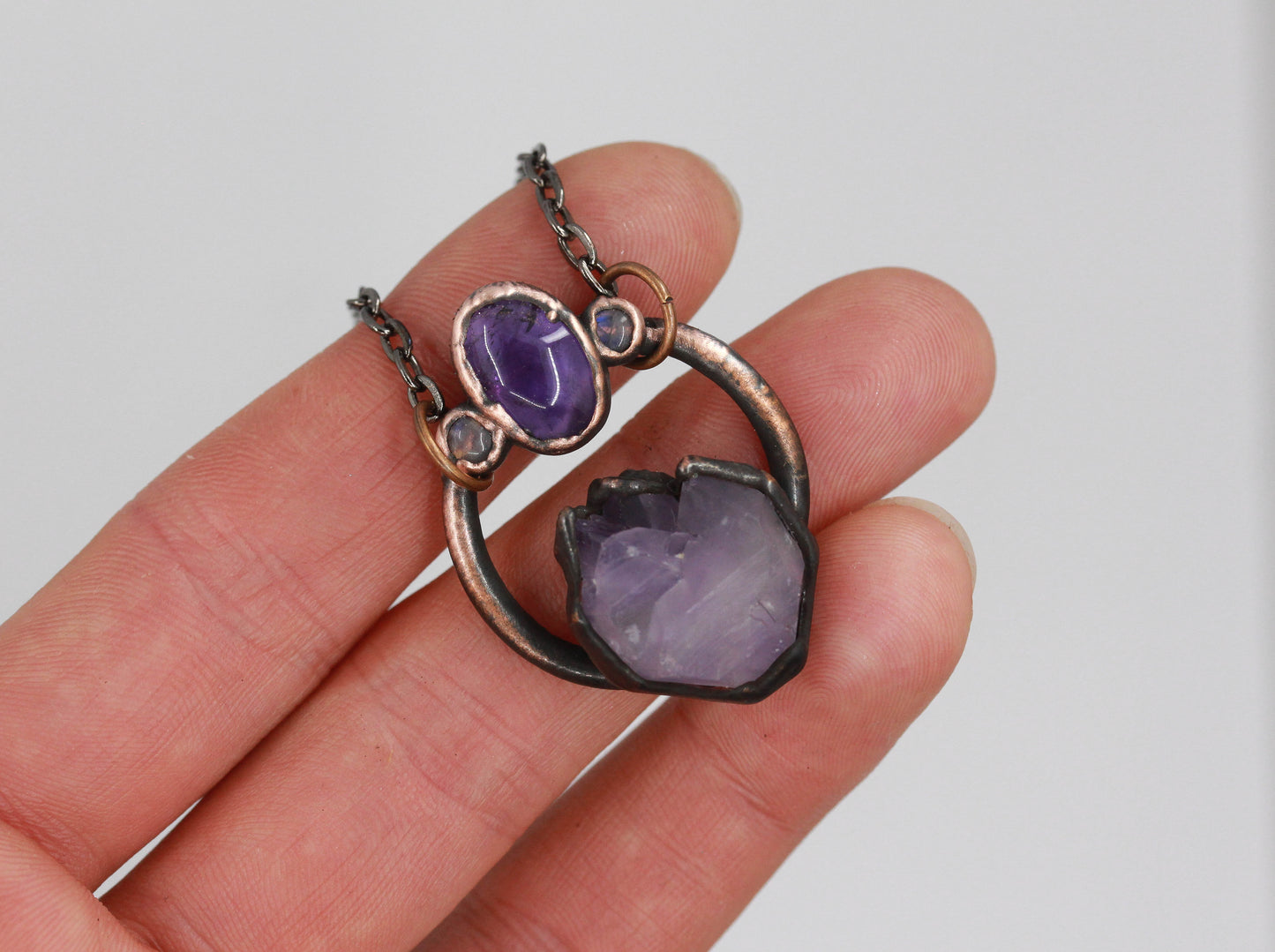 Amethyst & Moonstone Necklace