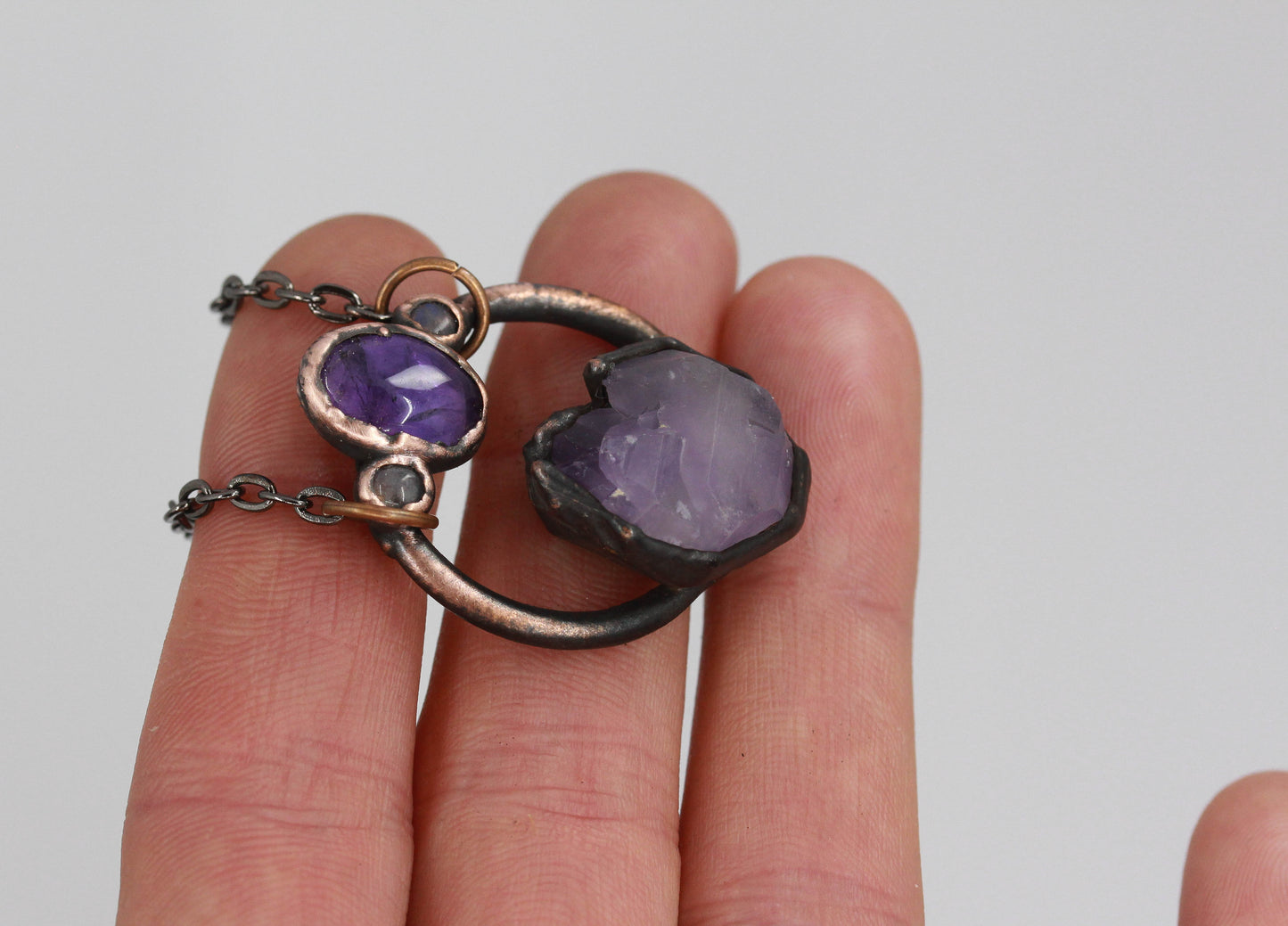 Amethyst & Moonstone Necklace