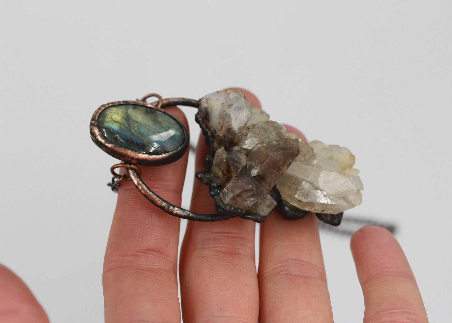 Quartz & Labradorite Necklace