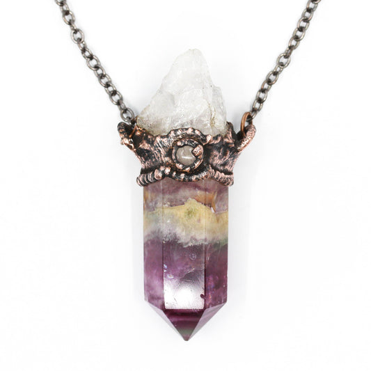 Fluorite & Rose Quartz Necklace