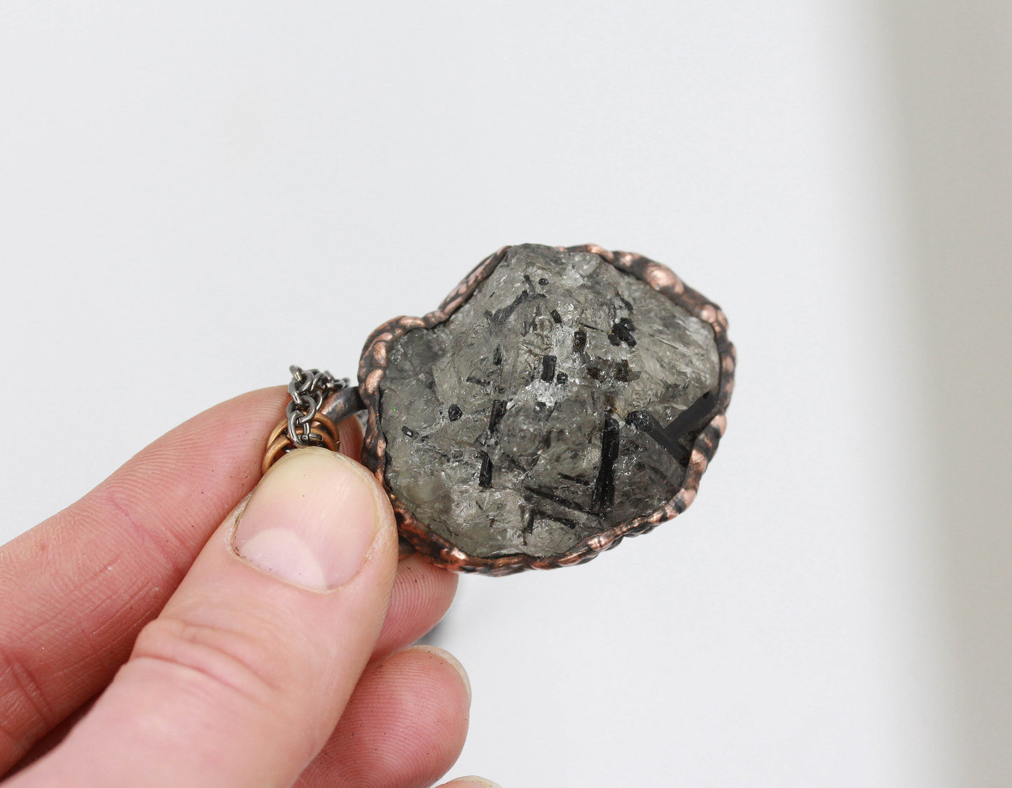 Tourmalinated Quartz Necklace