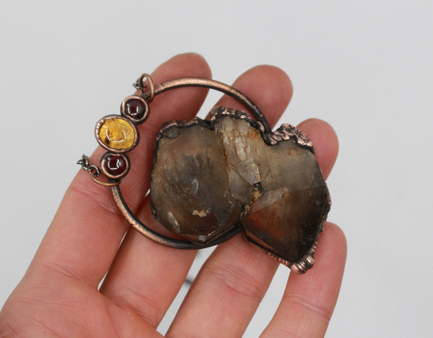 Congo Citrine & Garnet Necklace