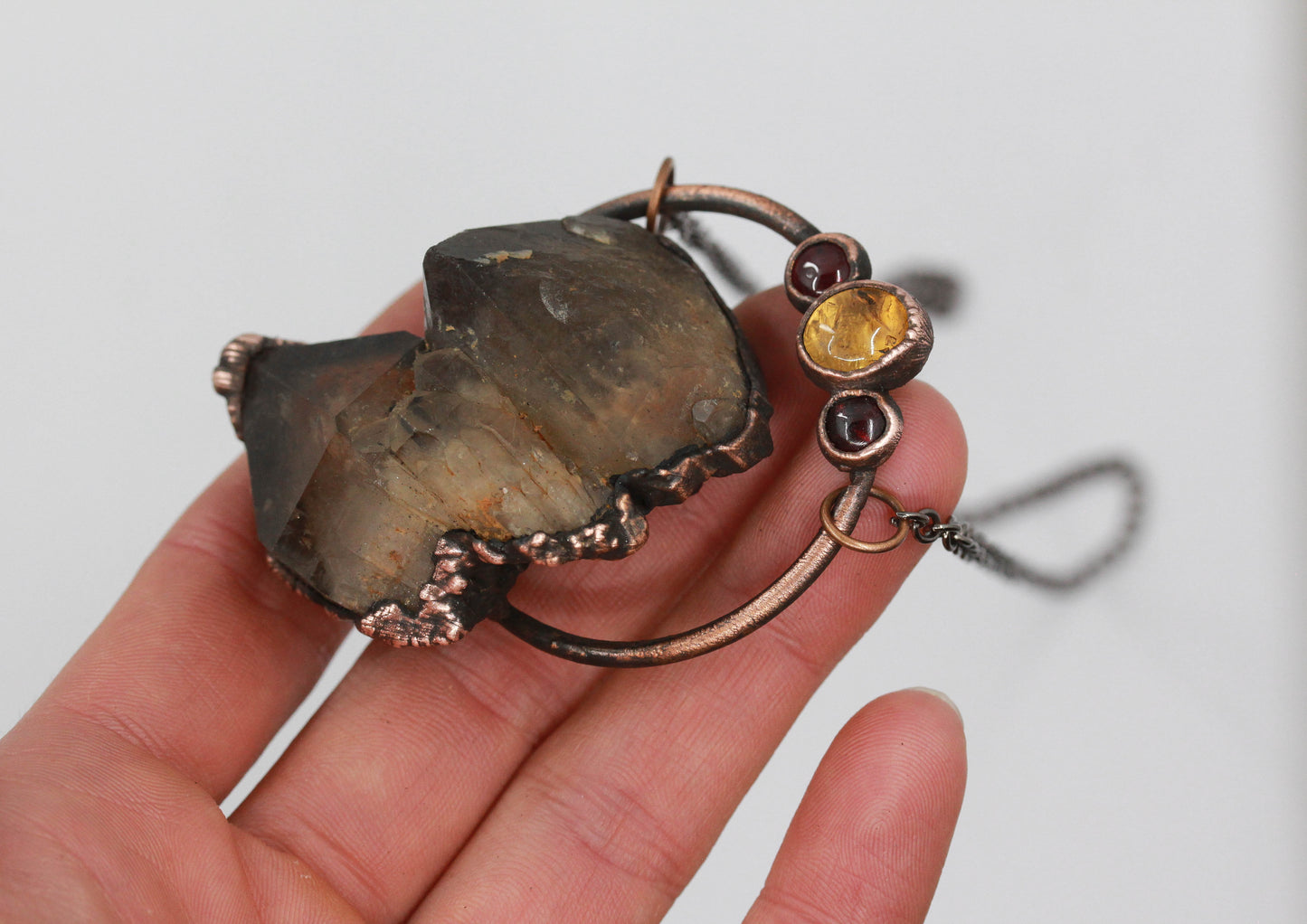 Congo Citrine & Garnet Necklace