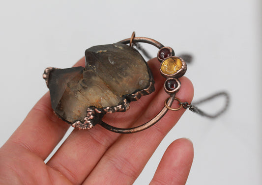 Congo Citrine & Garnet Necklace