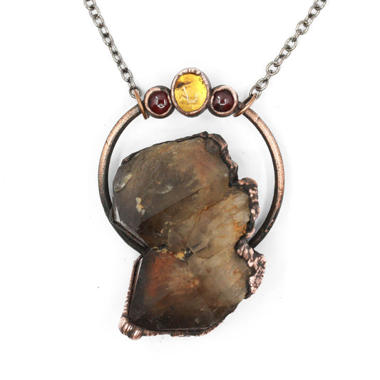 Congo Citrine & Garnet Necklace