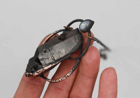 Smoky Quartz & Moonstone Necklace