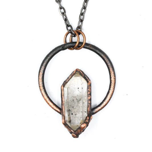 Double Terminated Sunrise Quartz Necklace
