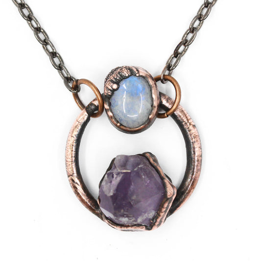 Amethyst & Moonstone Necklace