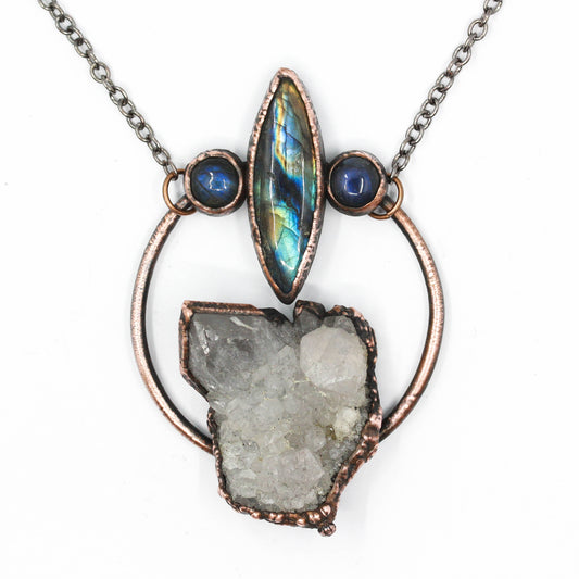 Spirit Quartz & Labradorite Necklace