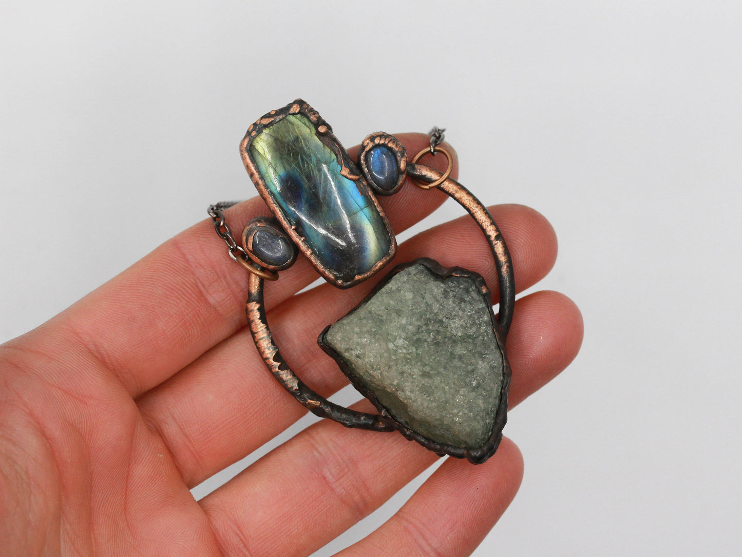 Green Tanzurine & Labradorite Necklace