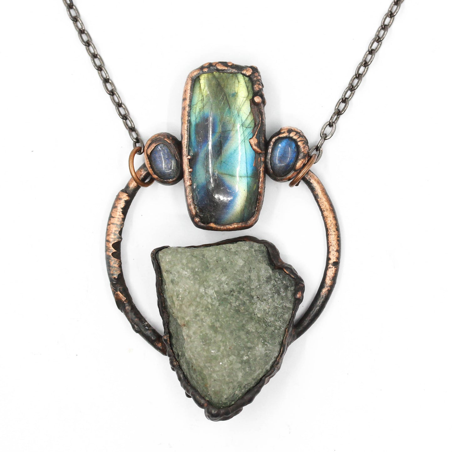 Green Tanzurine & Labradorite Necklace