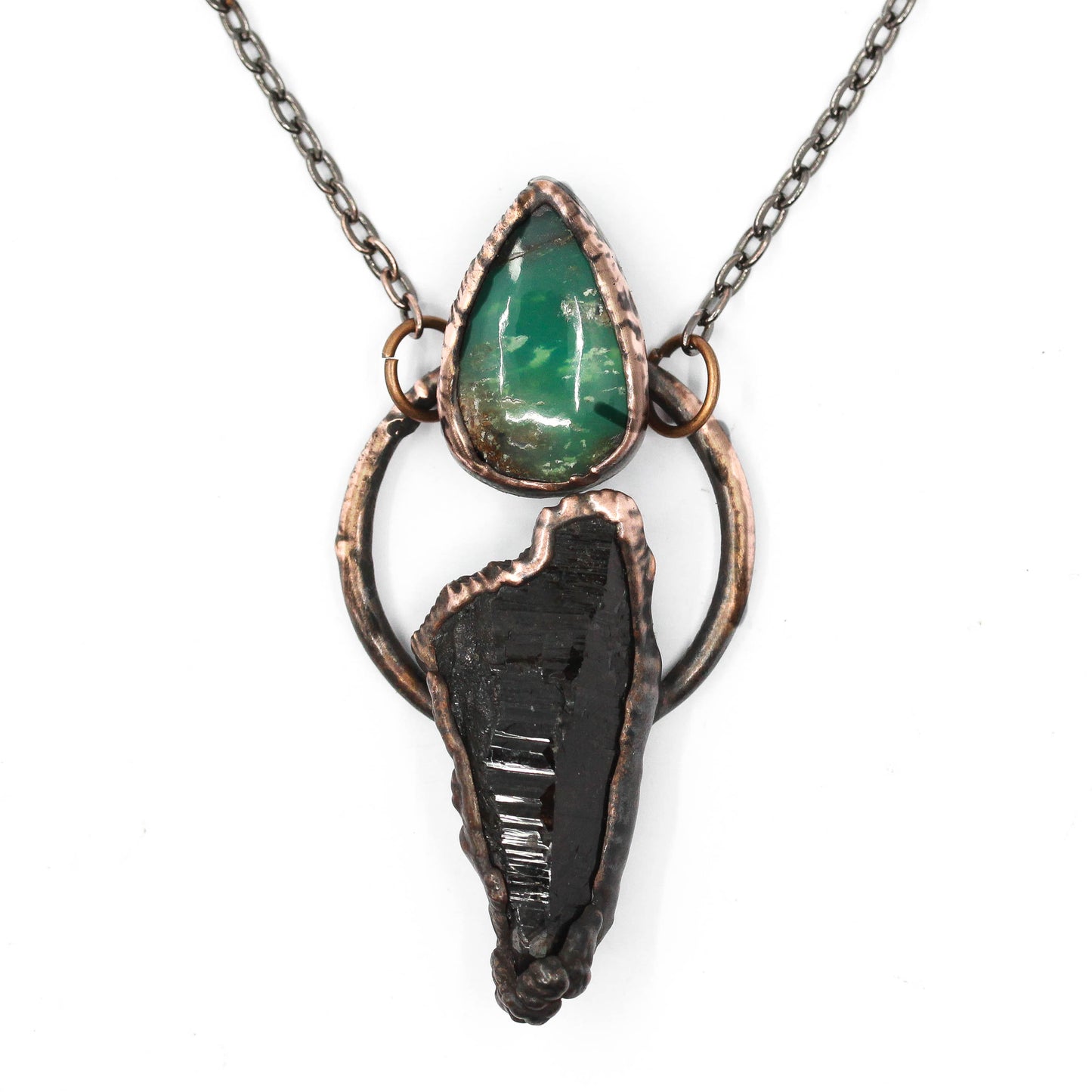 Smoky Quartz & Chrysoprase Necklace