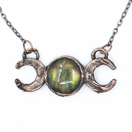 Labradorite Moon Necklace
