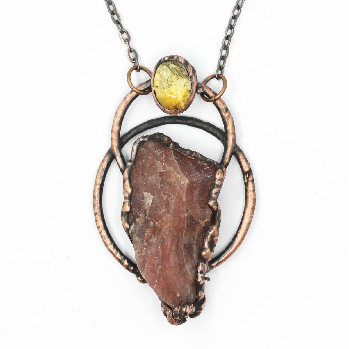Rhodochrosite & Citrine Necklace