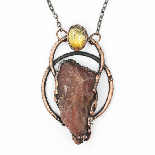 Rhodochrosite & Citrine Necklace
