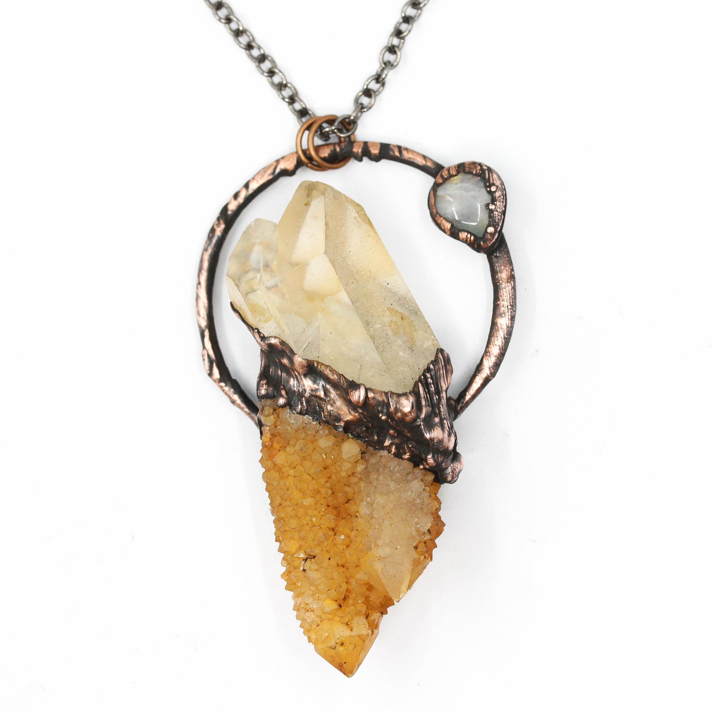 Spirit Quartz, Quartz & Moonstone Necklace