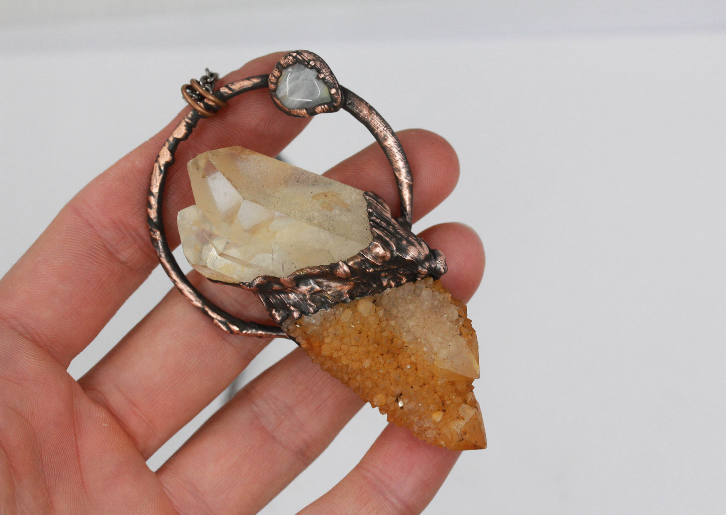 Spirit Quartz, Quartz & Moonstone Necklace
