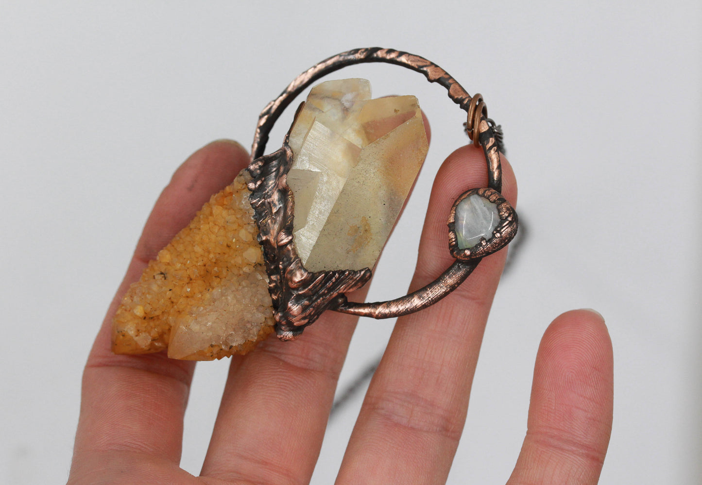 Spirit Quartz, Quartz & Moonstone Necklace