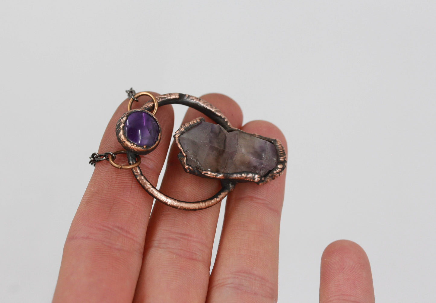 Amethyst Hoop Necklace