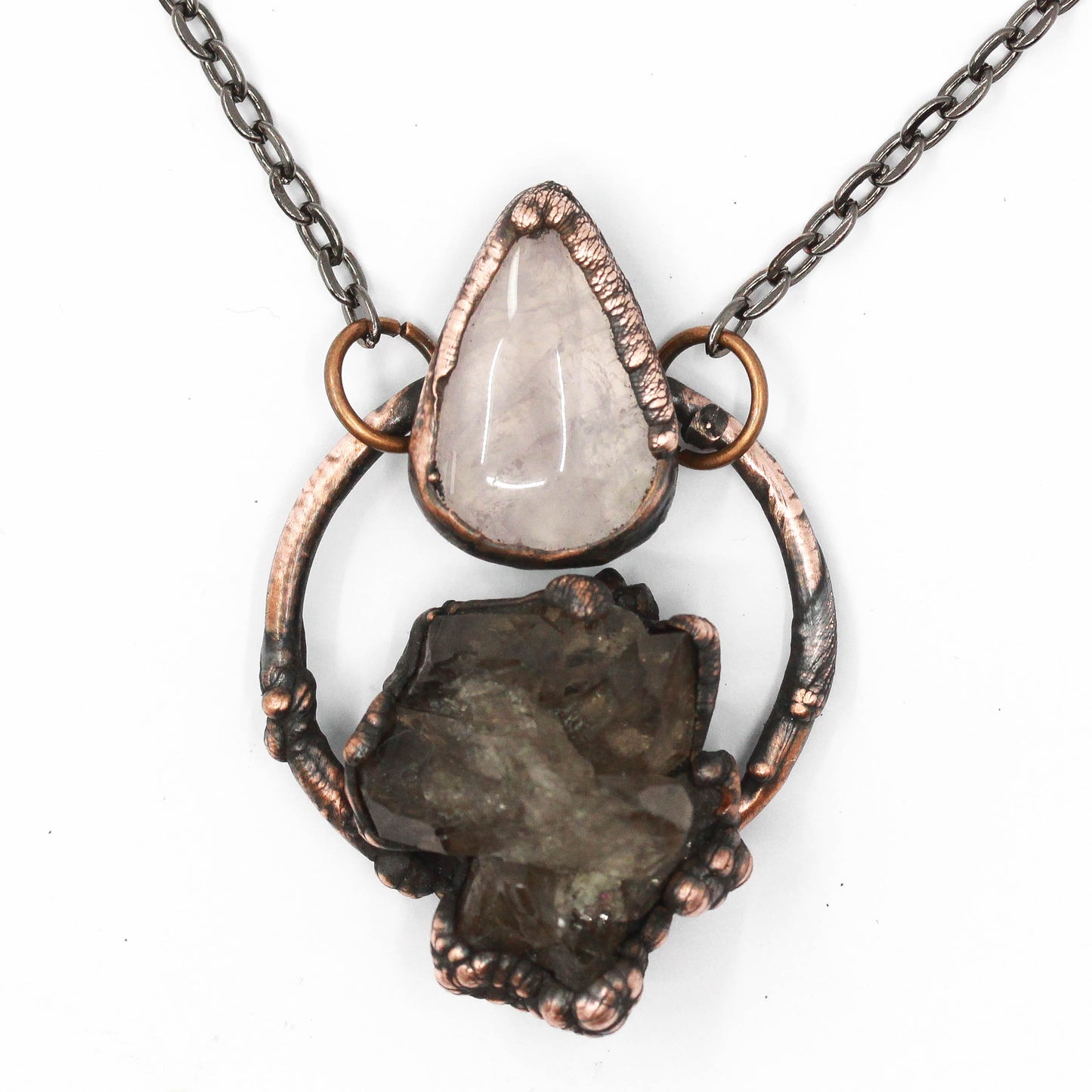 Smoky Quartz & Rose Quartz Necklace