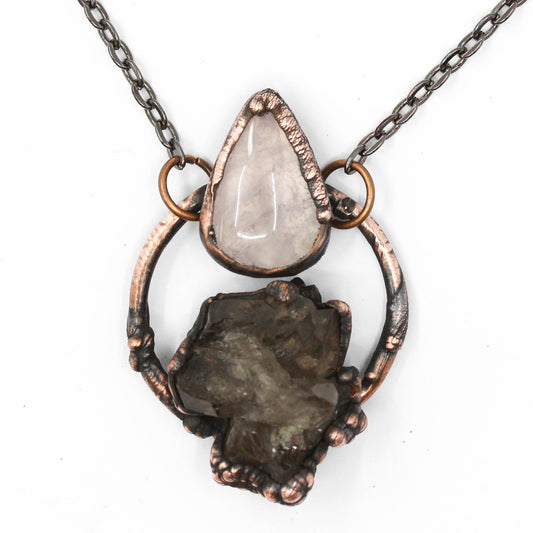 Smoky Quartz & Rose Quartz Necklace
