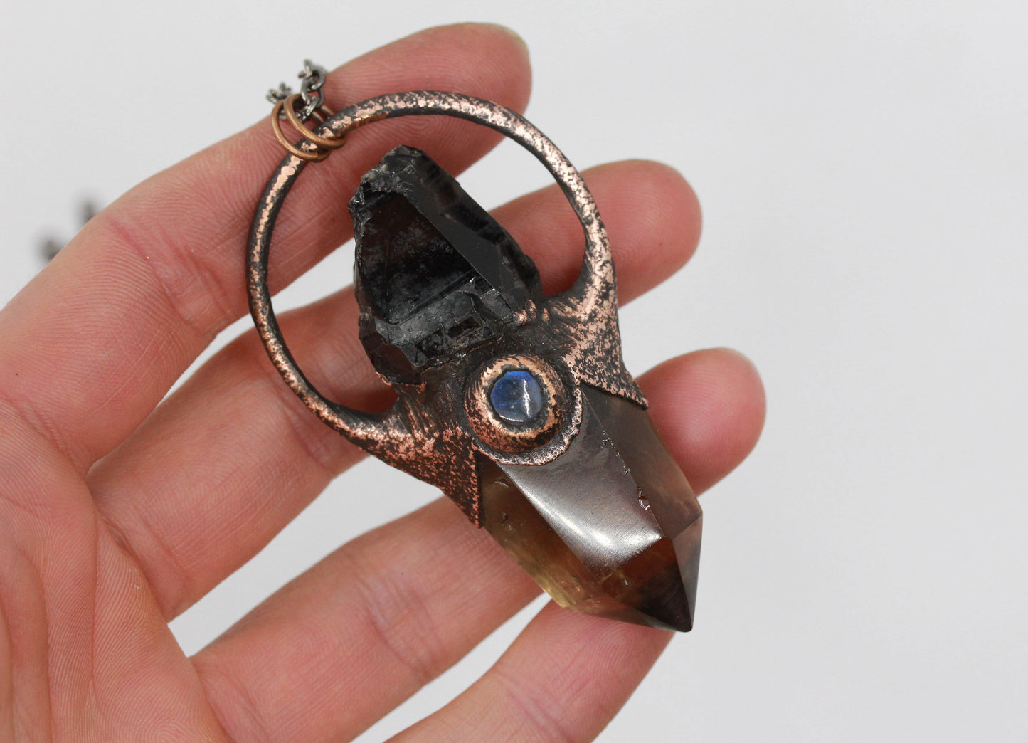 Smoky Quartz & Labradorite Necklace