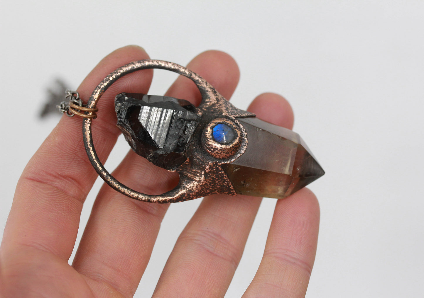 Smoky Quartz & Labradorite Necklace