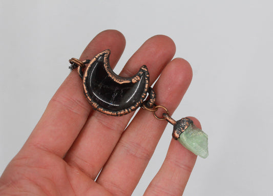 Amethyst Moon & Calcite Necklace