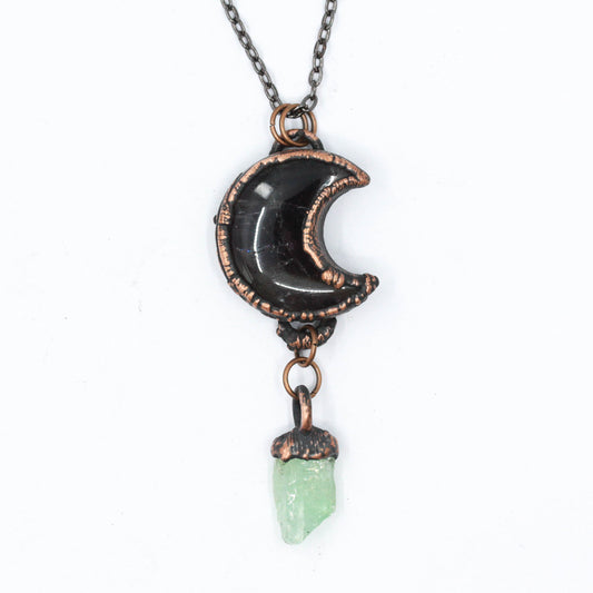 Amethyst Moon & Calcite Necklace