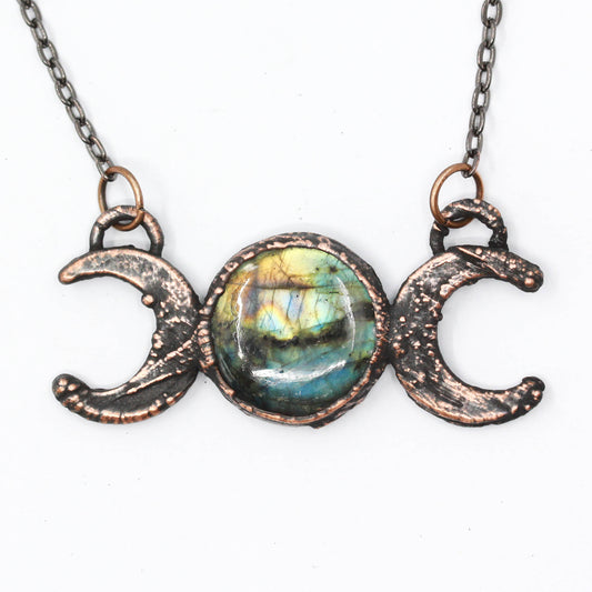 Labradorite Moon Necklace