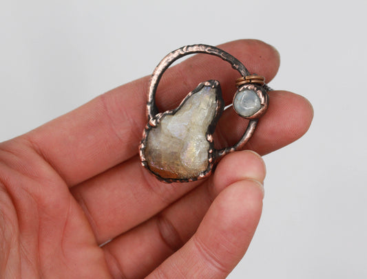 Aura Citrine & Moonstone Necklace