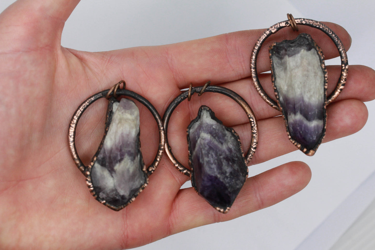 Chevron Amethyst Necklace