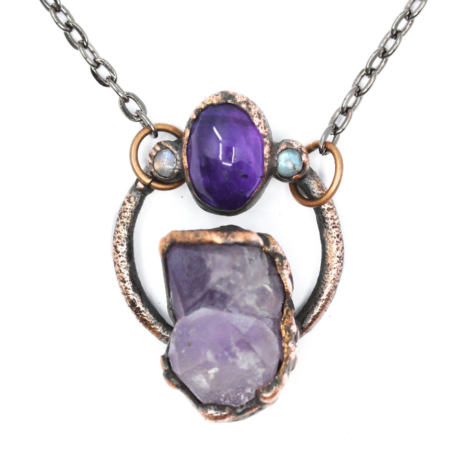 Amethyst & Moonstone Necklace