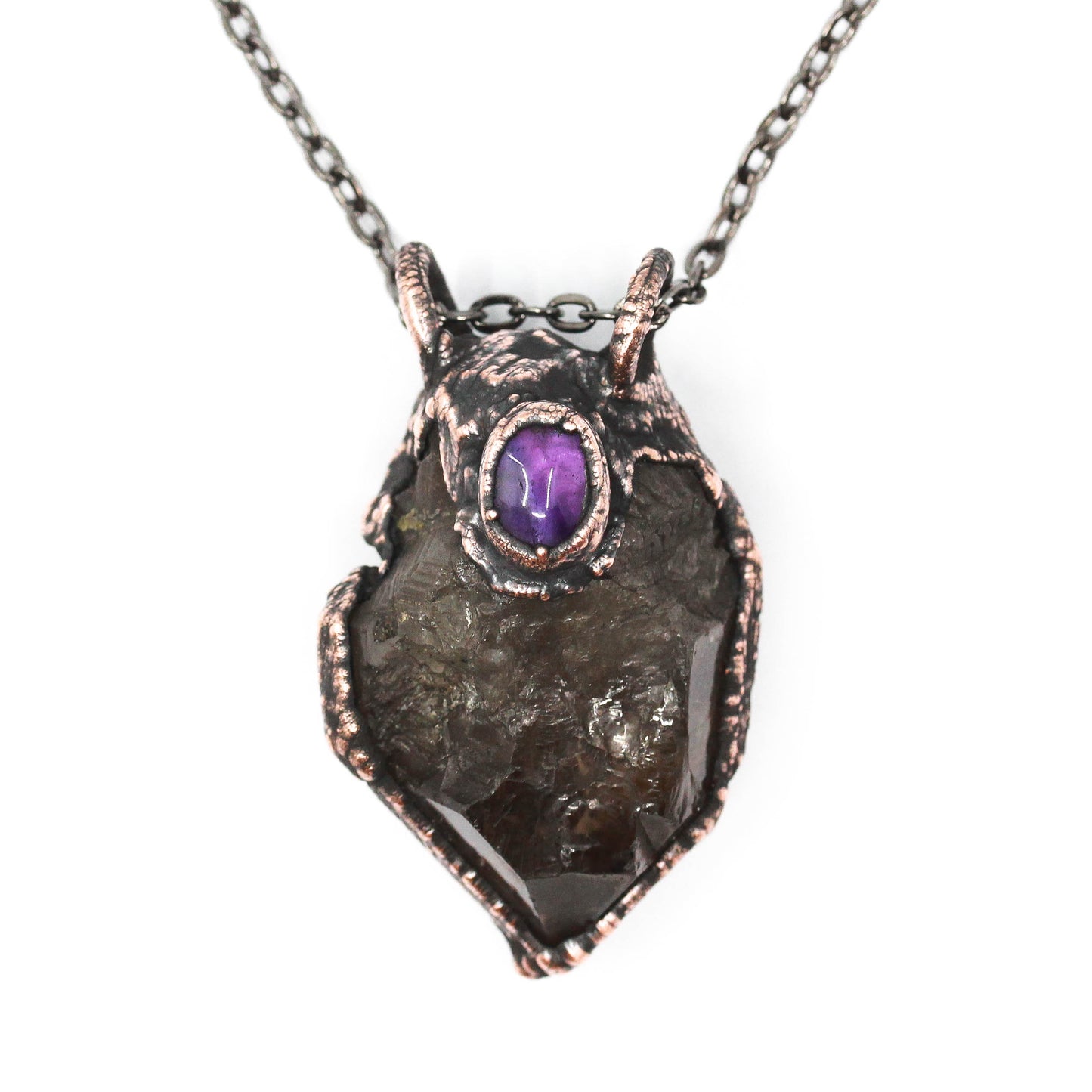 Smoky Quartz & Amethyst Necklace
